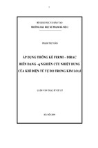 Áp dụng thống kê fermi - dirac biến dạng -q nghiên cứu nhiệt dung của khí điện tử tự do trong kim loại