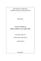 Toán tử định vị trong không gian biến điệu