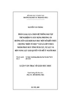 Luận văn thạc sĩ  phân loại, lựa chọn hệ thống bài tập thí nghiệm và xây dựng phương án hướng dẫn giải khi dạy học một số kiến thức chương điện từ học vật lý lớp 9 thcs nhằm phát huy tính tích cực.