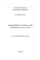 Luận văn thạc sĩ  sử dụng bản đồ tư duy trong dạy - học phân môn luyện từ và câu lớp 5