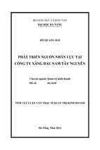 Phát triển nguồn nhân lực tại công ty xăng dầu nam tây nguyên.