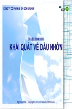 Bài giảng tổng quan về dầu nhớt - ngô thanh hải