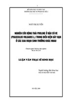Nghiên cứu động thái proline ở đậu côve (phaseolus vulgaris l.) trong điều kiện gây hạn ở các giai đoạn sinh trưởng khác nhau
