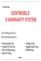 Sonymobile e-warranty system