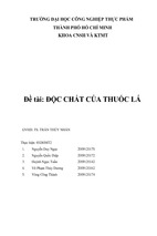 Đề tài độc chất của thuốc lá - đh công nghiệp thực phẩm