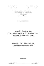 Nghiên cứu tổng hợp poly metylmetacrylat bằng phương pháp trùng hợp nhũ tương