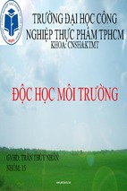 Bài thuyết trình độc học môi trường độc chất của thuốc lá - đh công nghiệp thực phẩm