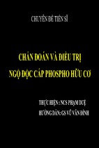 Chuyên đề tiến sĩ chẩn đoán và điều trị ngộ độc cấp phospho hữu cơ - ncs phạm duệ