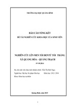 Nghiên cứu lên men tỏi đen từ tỏi trắng xã quảng hòa – quảng trạch