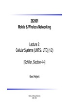 Mobile & wireless networking – lecture 1 introduce wireless transmission - geert heijenk lecture-5 cellular systems umts lte