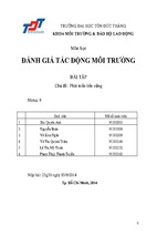 Báo cáo đánh giá tác động môi trường