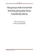 Tổng quan quy trình xử lý nước thải đô thị bằng phương pháp sinh học trong điều kiện nhân tạo