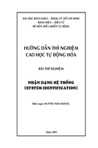 Hướng dẫn thí nghiệm cao học tự động hóa nhận dạng hệ thống