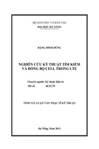 Nghiên cứu kỹ thuật tìm kiếm và đồng bộ cell trong lte