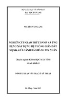 Nghiên cứu giao thức snmp và ứng dụng xây dựng hệ thống giám sát mạng, gửi cảnh báo bằng tin nhắn