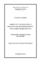 Nghiên cứu và áp dụng công cụ kiểm toán chất thải trong lĩnh vực công nghiệp chế biến thủy sản