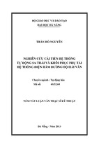 Nghiên cứu cải tiến hệ thống tự động sa thải và khôi phục phụ tải hệ thống điện hầm đường bộ hải vân