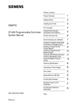 Siemens s7-200 programmable controller system manual