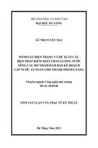 Đánh giá hiện trạng và đề xuất các biện pháp kiểm soát chất lượng nước sông cầu đỏ nhằm đảm bảo kế hoạch cấp nước an toàn cho thành phố đà nẵng