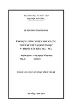 Ứng dụng công nghệ cadcamcnc thiết kế chế tạo khuôn dập vỉ thuốc tây kiểu alu - alu