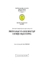 Phân loại và giải bài tập cơ học đại cương