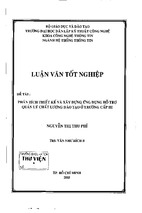 Phân tích thiết kế và xây dựng ứng dụng hỗ trợ quản lý chất lượng đào tạo ở trường cấp iii