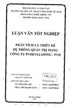 Phân tích và thiết kế hệ thống quản trị mạng công ty pvdveloping - pvd