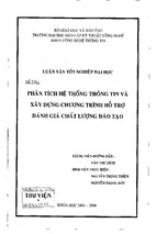 Phân tích hệ thống thông tin và xây dựng chương trình hỗ trợ đánh giá chất lượng đào tạo