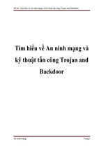 Báo cáo biện pháp đối phó với trojan and backdoor