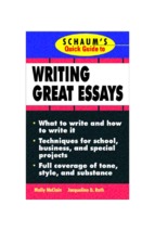 Schaum's quick guide to writing greating essay 