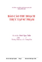 Báo cáo thực tập sư phạm