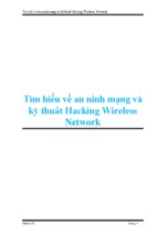 Tìm hiểu về an ninh mạng và kỹ thuât hacking wireless  network