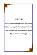 Luận văn một số đề xuất nhằm phát triển công nghiệp phụ trợ thuộc ngành công nghiệp điện tử việt nam trong bối cảnh phát triển công nghiệp điện tử của khu vực đông á