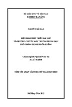 Biện pháp phát triển đội ngũ tổ trưởng chuyên môn trường trung học phổ thông thành phố đà nẵng