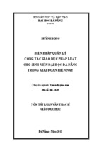 Biện pháp quản lý công tác giáo dục pháp luật cho sinh viên đại học đà nẵng trong giai đoạn hiện nay