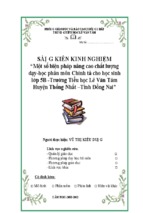 Skkn  một số biện pháp nâng cao chất lượng dạy - học phân môn chính tả cho học sinh lớp 5b –trường tiểu học lê văn tám