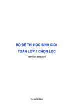 Bộ đề thi học sinh giỏi toán lớp 1 chọn lọc