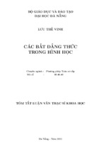 Các bất đẳng thức trong hình học