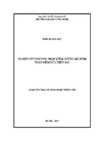 Nghiên cứu phương pháp kiểm chứng mô hình phần mềm dựa trên sat  luận văn ths. công nghệ thông tin