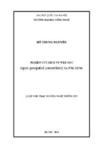 Nghiên cứu dịch vụ web ogc (open geospatial consortium) và ứng dụng  luận văn ths. công nghệ thông tin