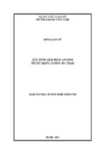 Xây dựng giải pháp an ninh trong mạng ad hoc đa trạm  luận văn ths. công nghệ thông tin