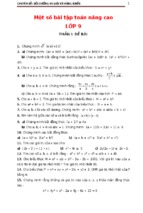 Một số bài tập toán nâng cao lớp 9