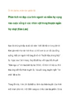 Phân tích vẻ đẹp tình người và niềm hy vọng vào cuộc sống ở các nhân vật trong truyện ngắn vợ nhặt