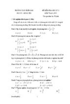 Đề kiểm tra học kì ii lớp 9 môn toán - trường thcs trần cao, hưng yên (đề 3)