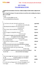 Key word transformation exercises
