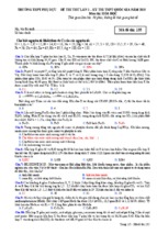Đề thi thử thpt quốc gia lần 1 năm 2015 môn hóa học trường thpt phụ dực, thái bình