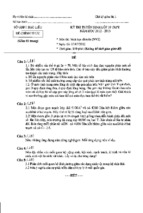 Đề thi tuyển sinh lớp 10 thpt tỉnh bạc liêu năm học 2012 - 2013 môn sinh học (chuyên) - ngày thi thứ hai