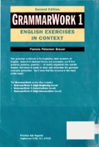 Grammar work 1: english exercises in context