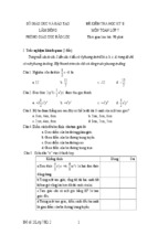 Đề kiểm tra học kì ii lớp 7 môn toán - sở giáo dục và đào tạo lâm đồng (đề 2)