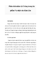 Phân tích nhân vật tràng trong tác phẩm vợ nhặt của kim lân